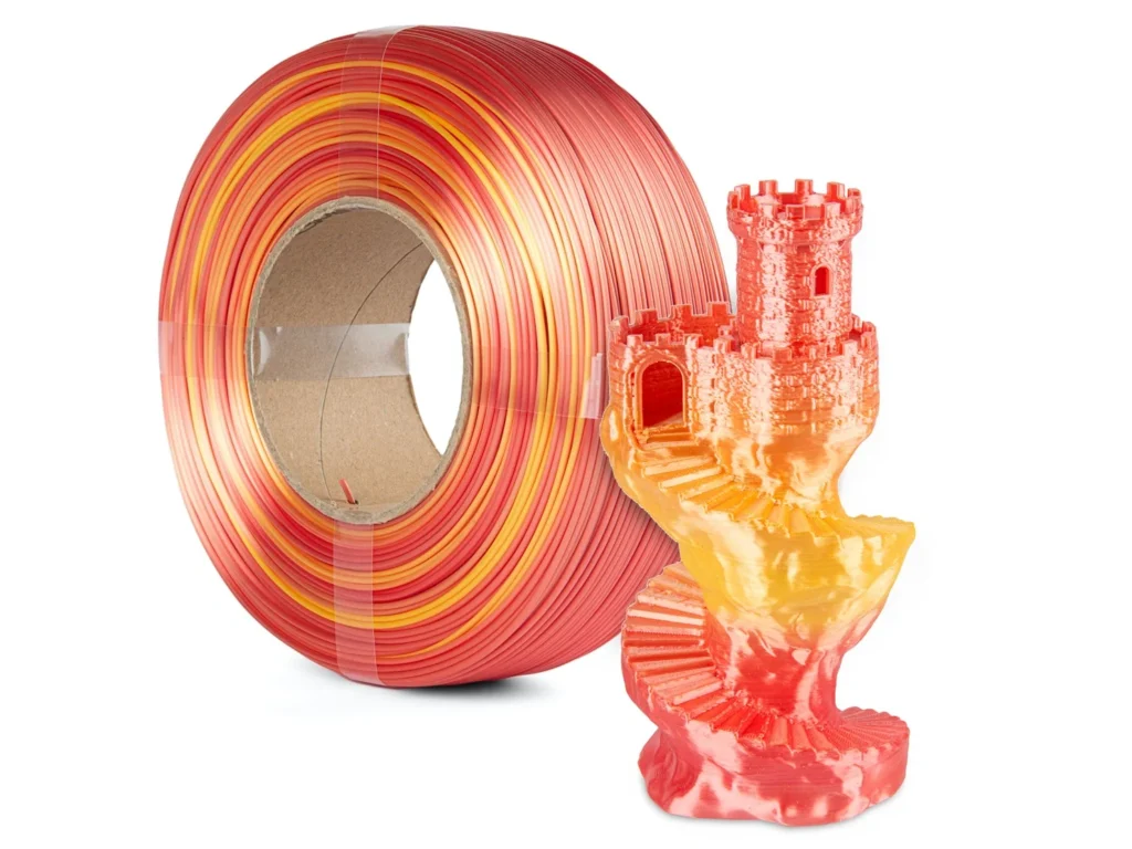 ReFill The Filament PLA Silk Rainbow, FIRE RED, 1kg