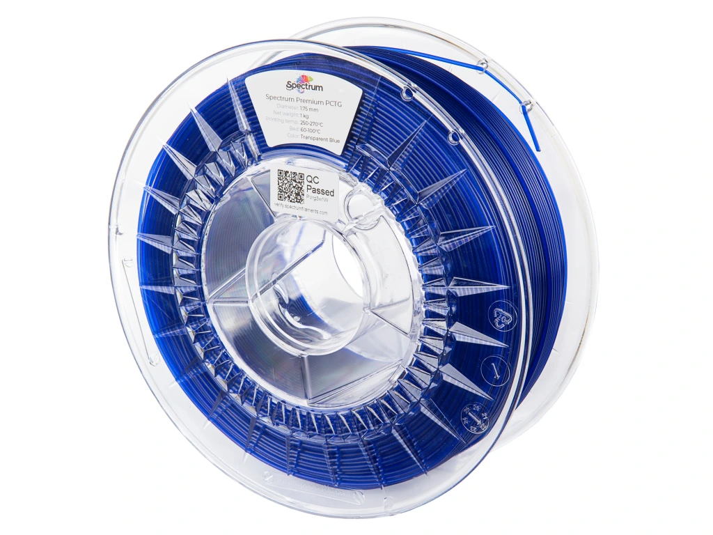Spectrum PCTG, TRANSPARENT BLUE, 1kg, 1.75mm