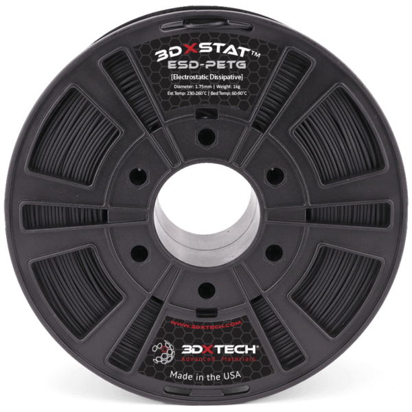 3DXTech Stat ESD-PETG 1.75mm, Black, 750g