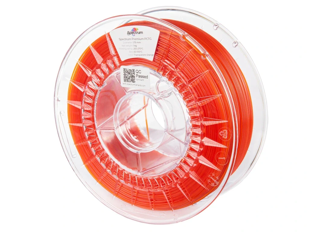 Spectrum PCTG, TRANSPARENT ORANGE, 1kg, 1.75mm