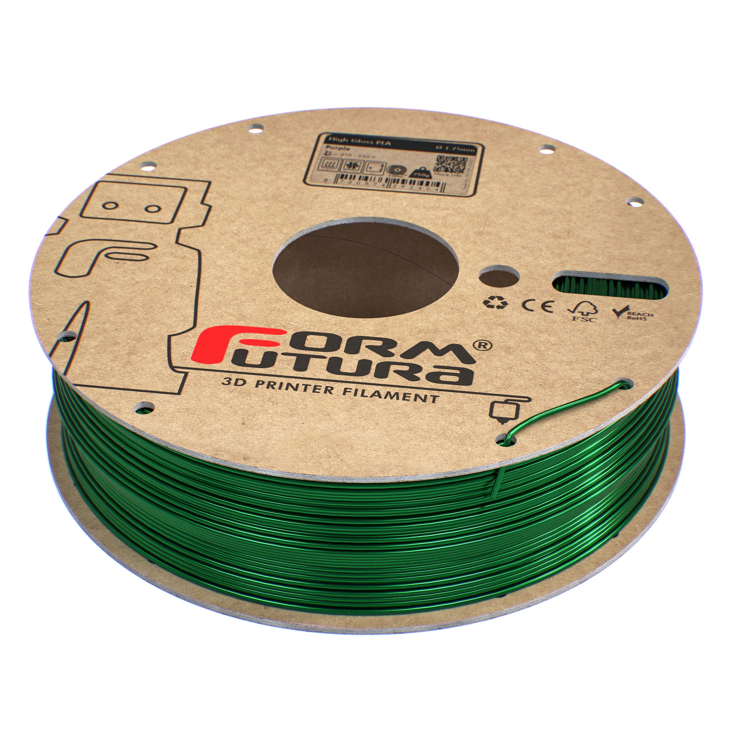 High Gloss PLA (Green, 1,75mm, 750gr.)