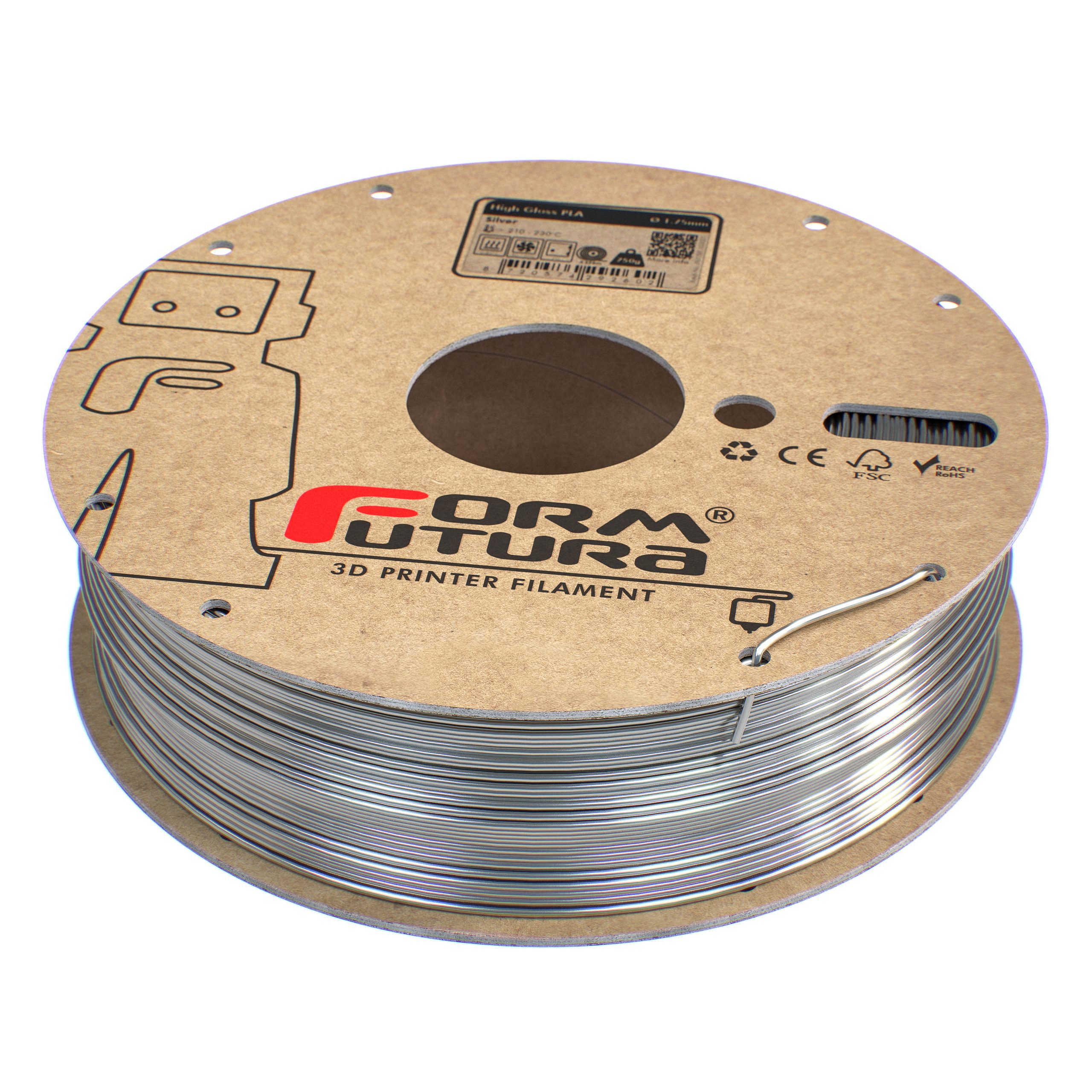 High Gloss PLA (Silver, 1,75mm, 750gr.)