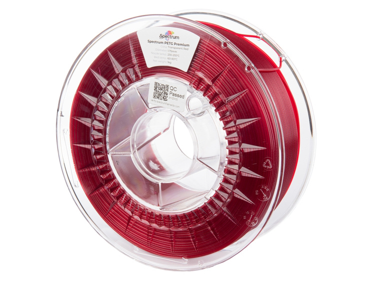 Spectrum PETG Premium,  TRANSPARENT RED