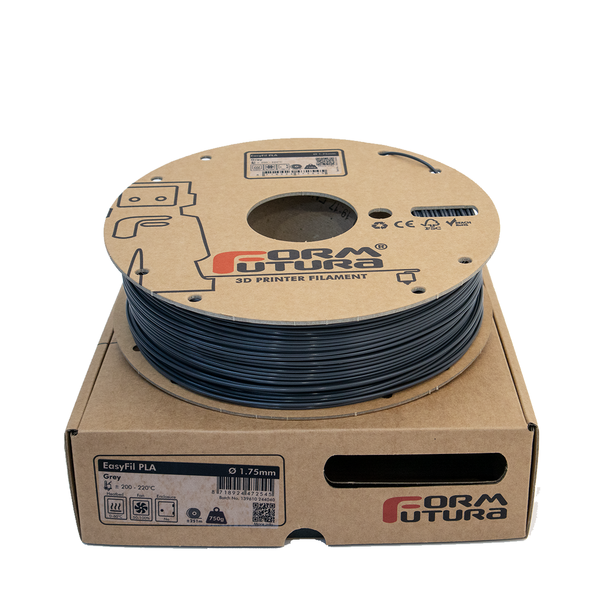 EasyFil PLA (Grey, 1,75mm, 750gr.)