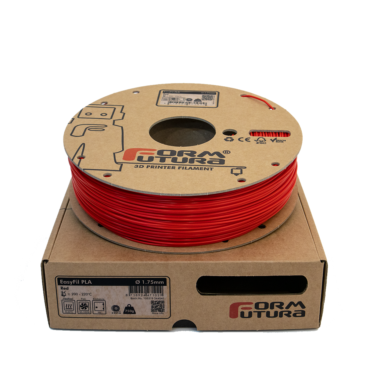 EasyFil PLA (Red, 1,75mm, 750gr.)