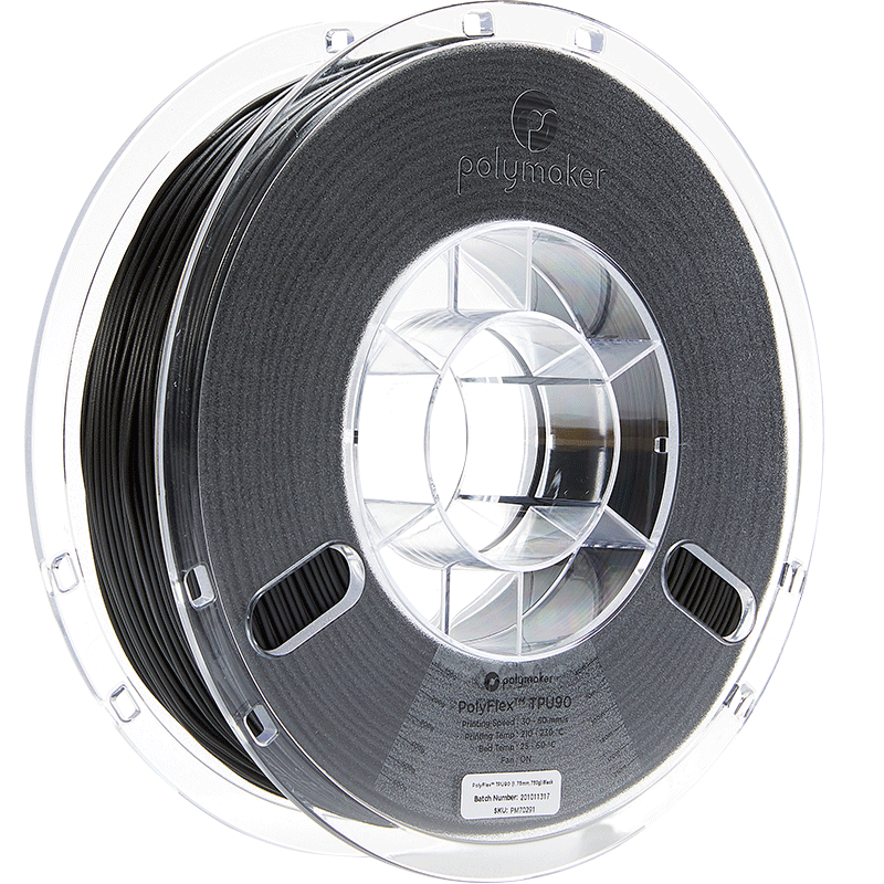 Polymaker PolyFlex TPU-90A, Black, 1.75mm, 750g