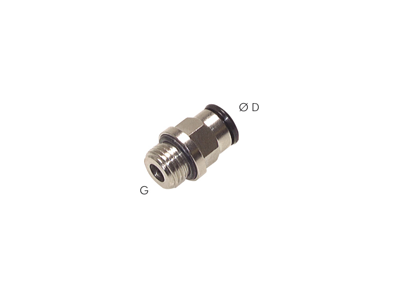 Union M5×4mm udvendigt gevind – Push-in fitting til Bowden