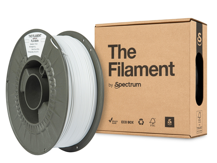 The Filament PLA Matte, 1.75mm, Snow White, 1kg
