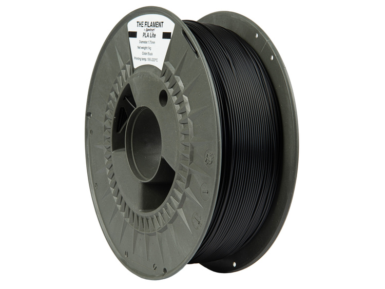 The Filament PLA Lite 1.75mm BLACK 1kg