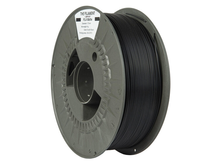 The Filament PLA Matte, 1.75mm, STEALTH BLACK, 1kg