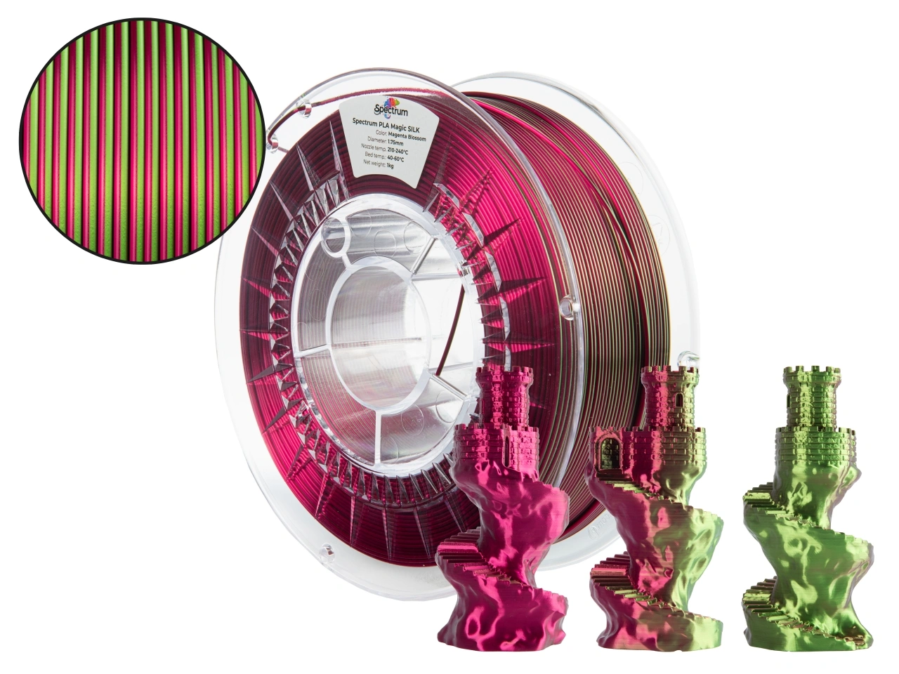 Spectrum PLA Magic Silk, MAGENTA BLOSSOM, 1 kg