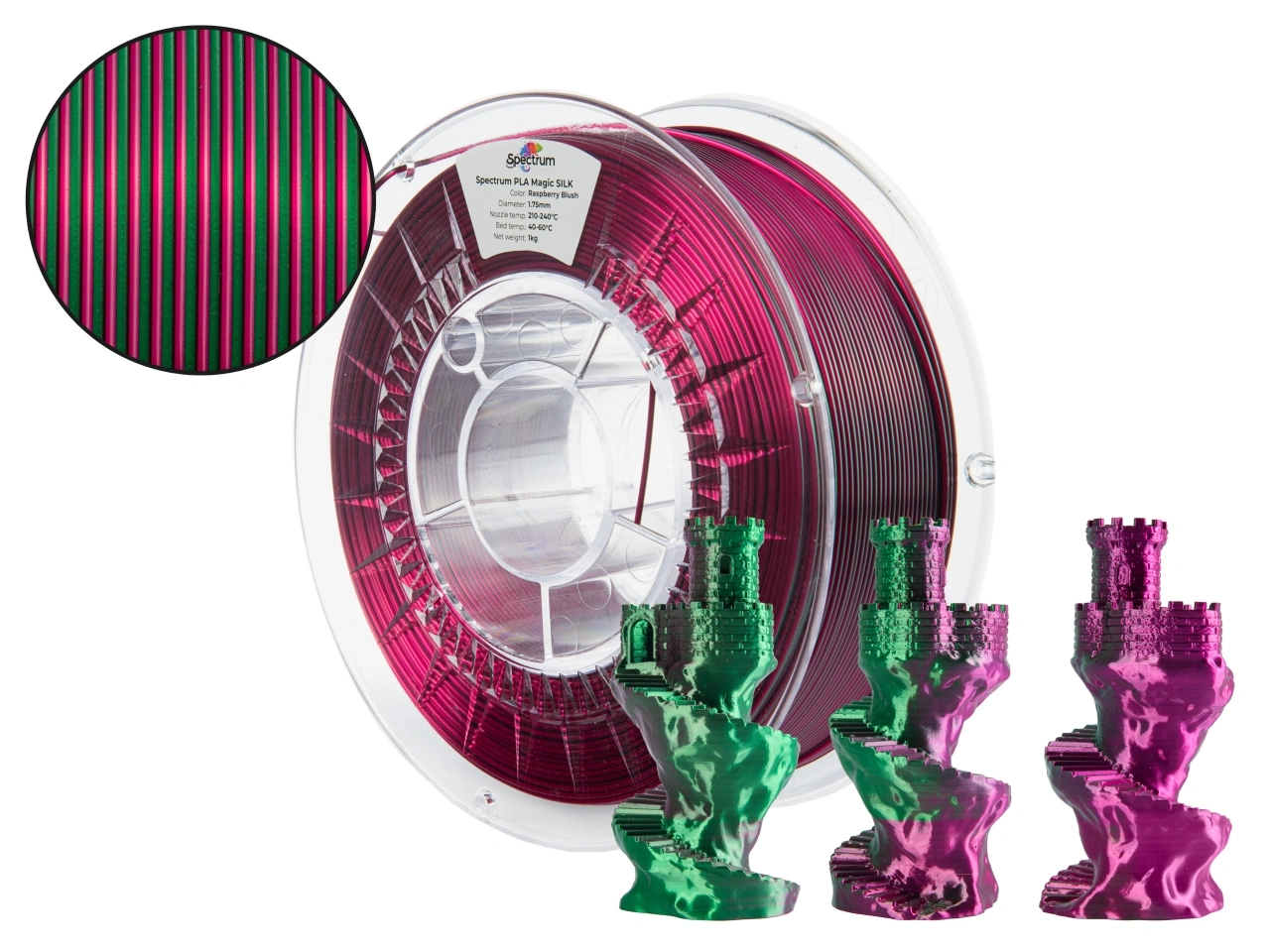 Spectrum PLA Magic Silk, RASPBERRY BLUSH, 1 kg