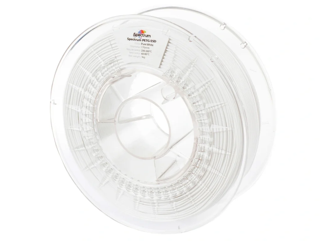 Spectrum PETG ESD, PURE WHITE, 1.75mm, 1kg