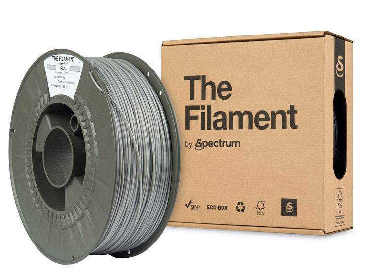 The Filament PLA, SILVER ALUMINIUM, 1kg