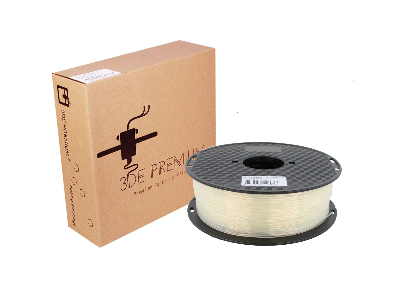 3DE Premium PLA (Transparent, 1,75mm, 1000gr )